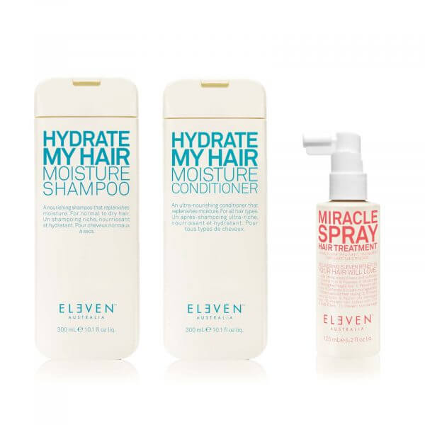 Eleven australia hydrate my hair shampoo conditioner and miracle spray treatment trio pack