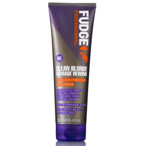 Fudge clean blonde damage rewind violet toning shampoo 250ml