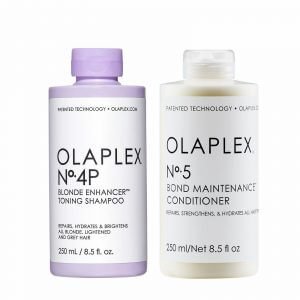Olaplex no 4p blonde enhancer toning shampoo 250ml & No 5 Bond Maintenance Conditioner 250ml Duo Pack