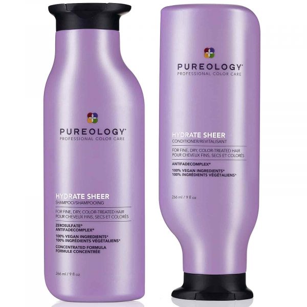 Pureology Hydrate Sheer Shampoo conditioner 266ml duo bundle offer