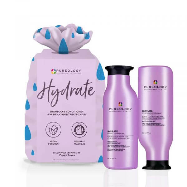 Pureology hydrate christmas gift set 2021 with 266ml hydrate shampoo and conditioner