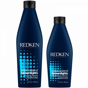 Redken Colour Extend Brownlights shampoo and conditioner duo blue toning for brown hair with 20% off RRP