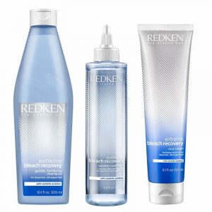 Redken extreme bleach recovery shampoo, lamella treatment and Cica cream trio pack