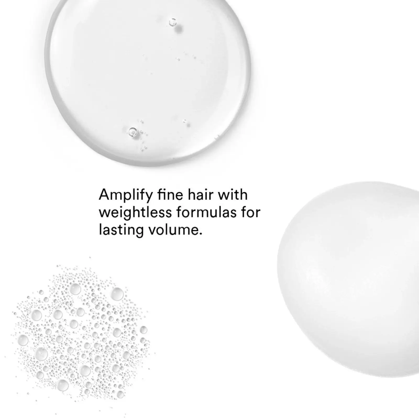Authentic Beauty Concept Amplify Range pictures showing the products consistency