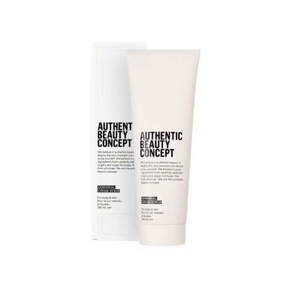 Authentic Beauty Concept Sensorial Cream Scrub 250ml a creamy exfoliating scrub for scalp, body & face