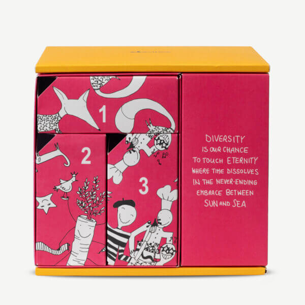 Davines Christmas Gift Hair & Beauty Advent Calendar 2024 with drawers closed