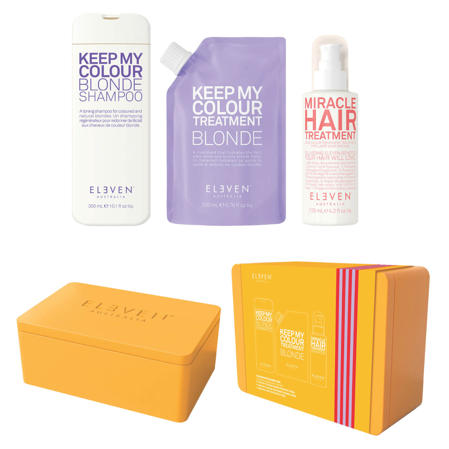 Eleven Australia blonde trio Christmas gift set 2025 products with gift box