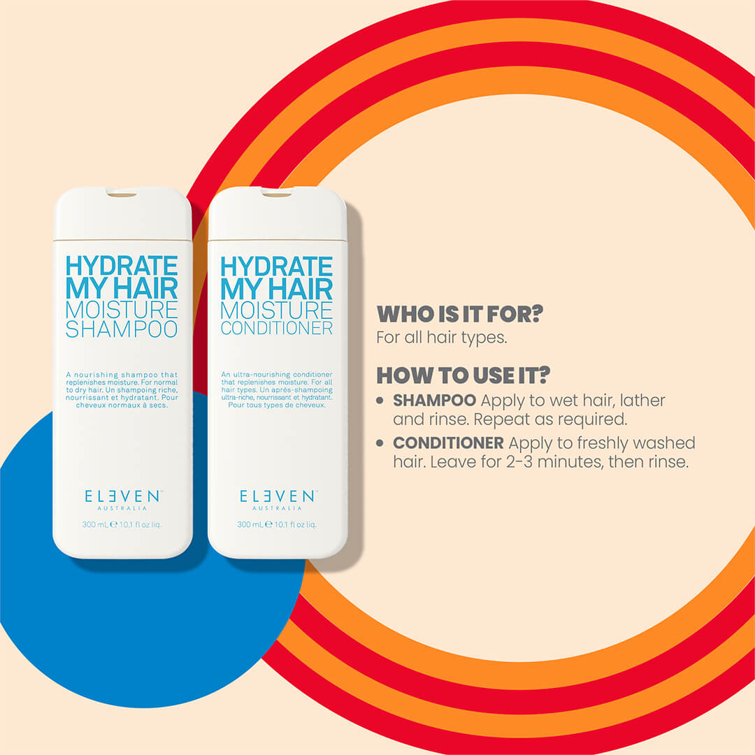 How to use Eleven Australia hydrate shampoo and conditioner