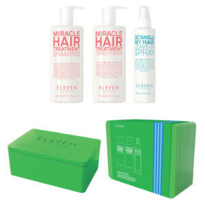 Eleven Australia Miracle Trio Gift Set containing Miracle Shampoo, Conditioner and detangle my hair leave-in spray