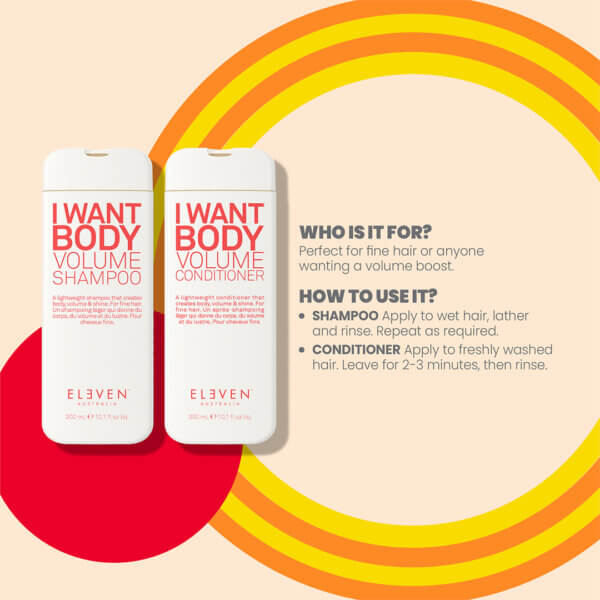 How to use Eleven Australia volume shampoo and conditioner