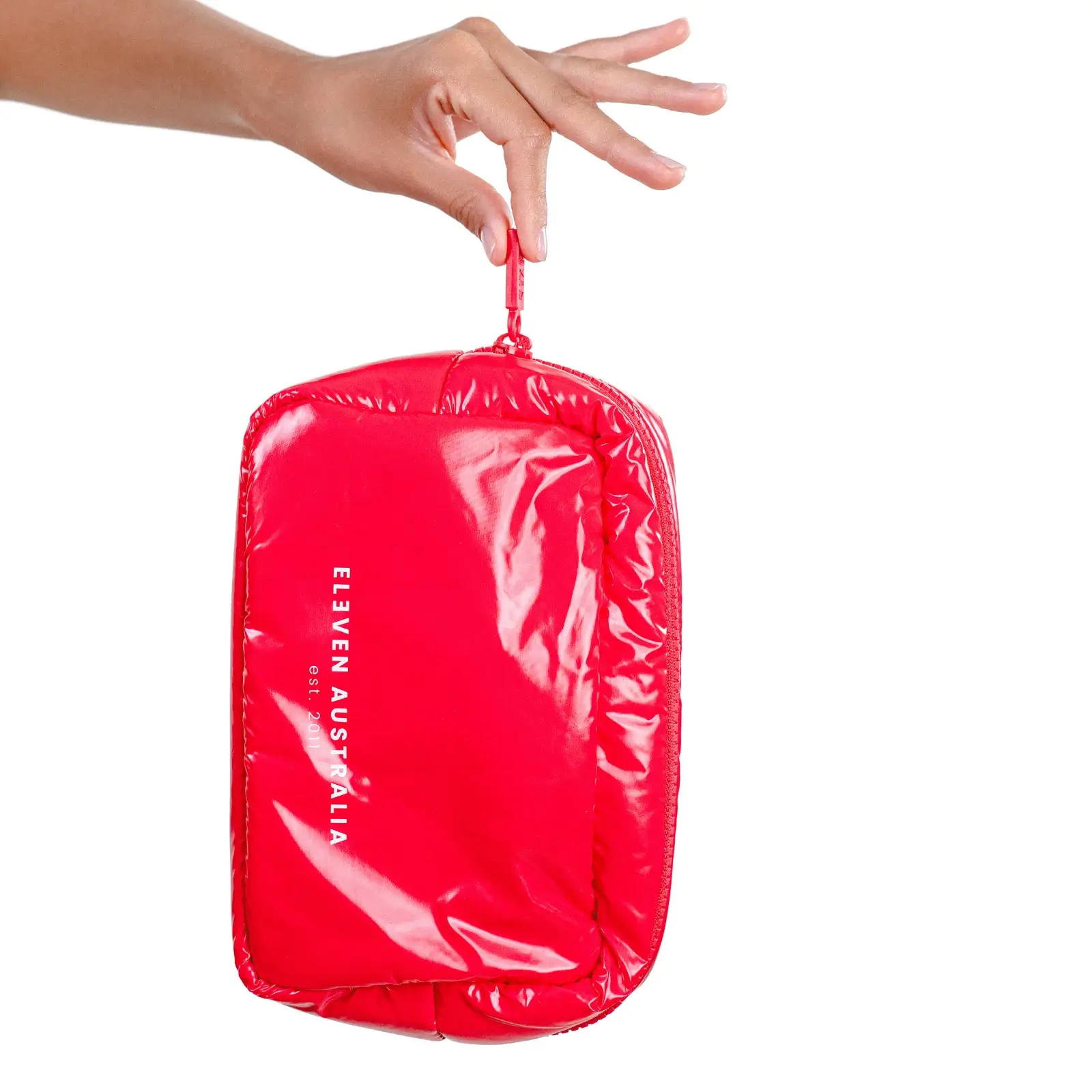 Eleven Australia volume cloud christmas 2026 gift bag held by zip