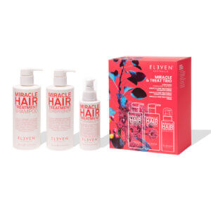 Eleven Australia Miracle Treat Trio Gift Set containing Miracle Shampoo, Conditioner & miracle hair treatment