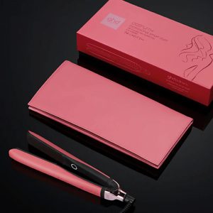 ghd platinum plus hair straightener rose pink with box and carry bag in support of Breast Cancer Now