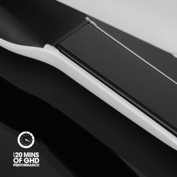 ghd Unplugged cordless white hair straightener styling plates