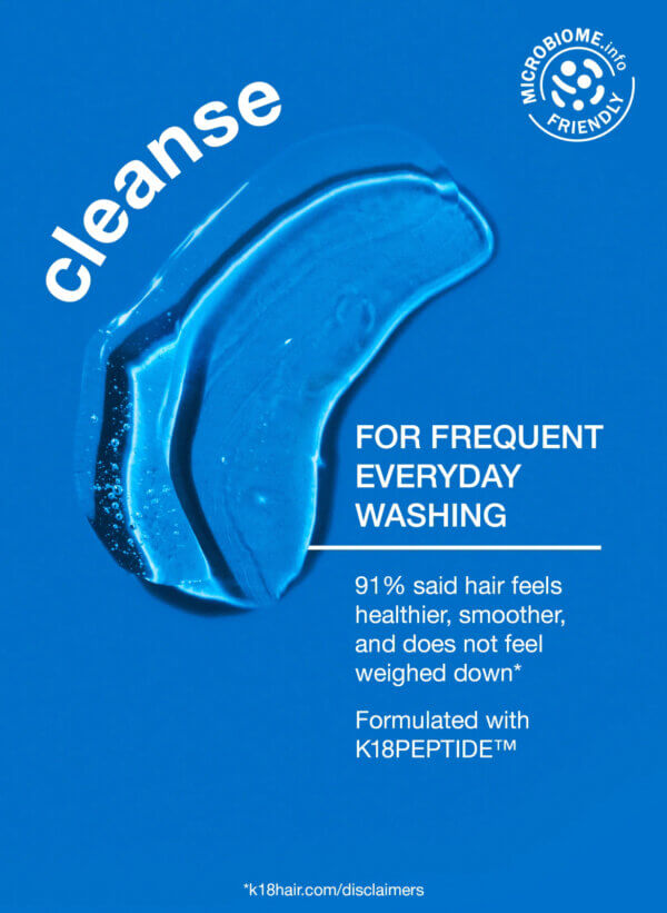 K18 Damage Shield Shampoo for frequent everyday washing