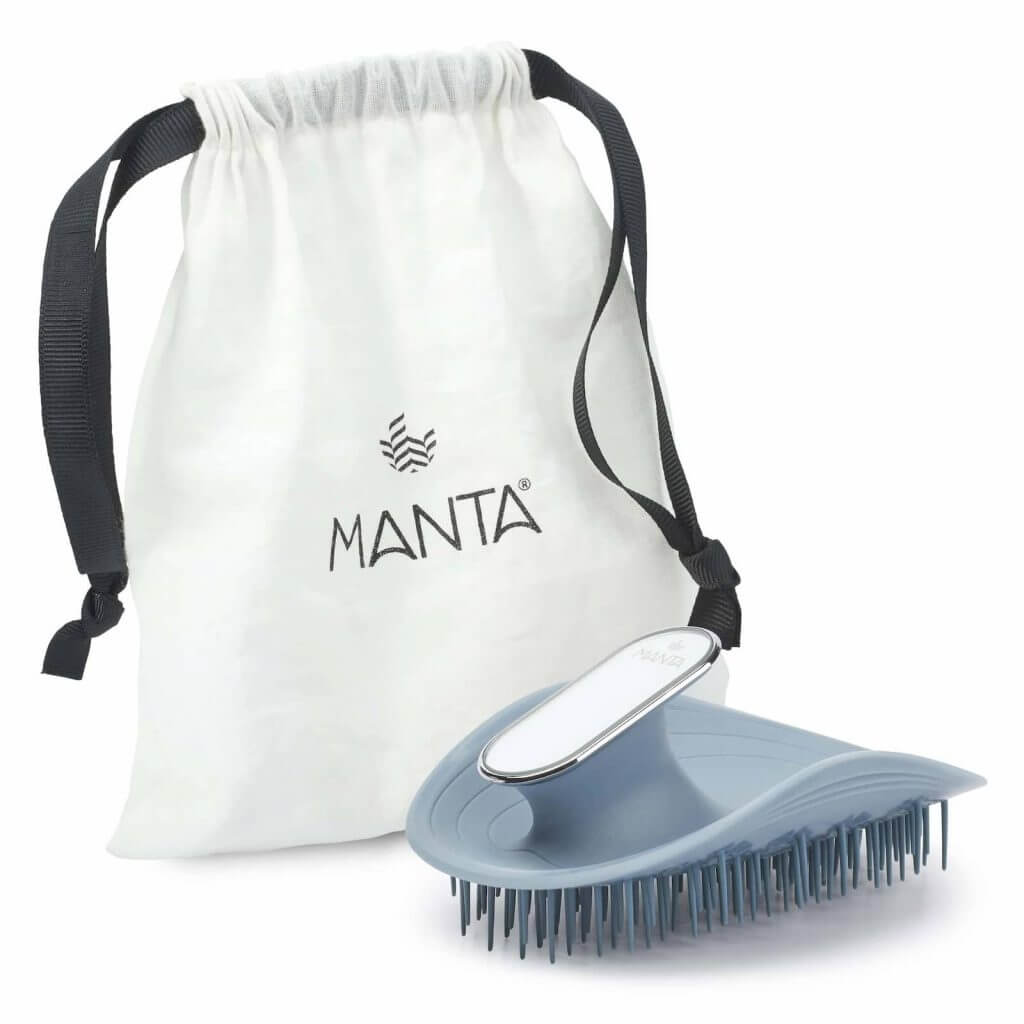 Manta detangling hairbrush with carry bag