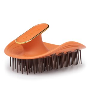Manta kinks, coils and curls hair brush in amber orange for type 4 and type 3 curly hair