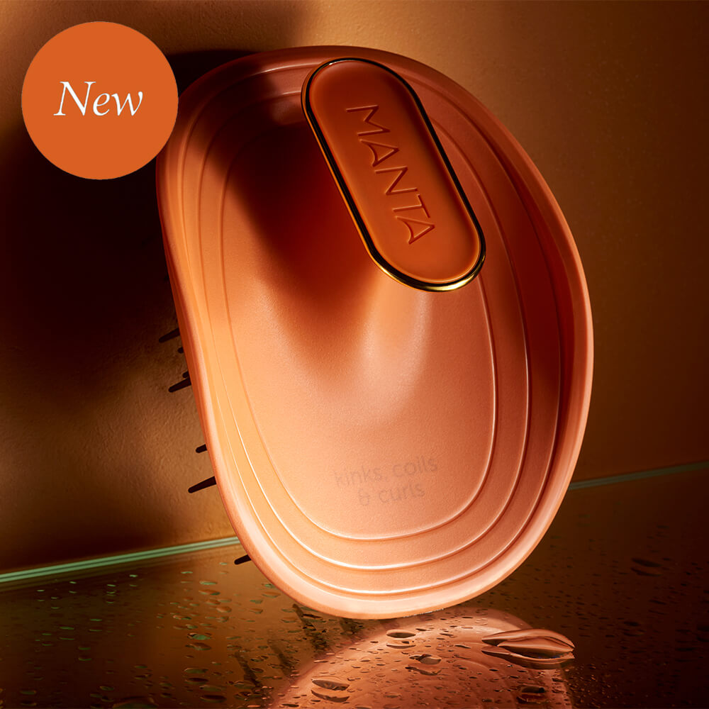 Manta kinks coils curls hair brush in amber orange pretty picture