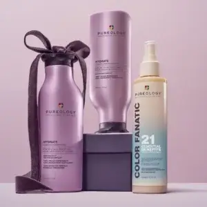 Pureology hydrate Christmas Gift Set 2026 with Pureology Hydrate Shampoo, Conditioner and Colour Fanatic Treatment Spray