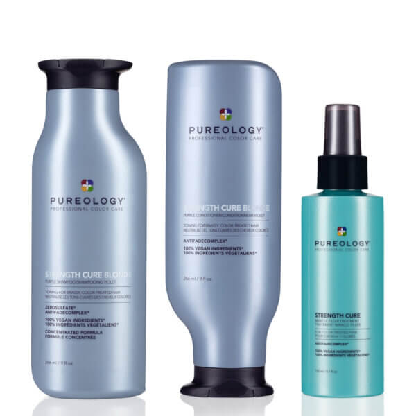 Pureology Strength Cure Blonde Shampoo conditioner Miracle Filler trio bundle offer