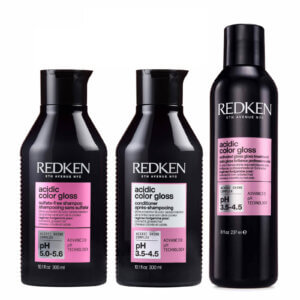 Redken Acidic Colour Gloss Shampoo, Conditioner & Activated Glass Gloss Treatment trio pack