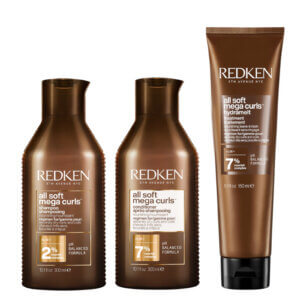 Redken all soft mega curls shampoo conditioner hydramelt trio value pack