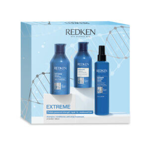 Redken Extreme Christmas Gift Set 2023 with shampoo and conditioner and anti-snap leave in treatment