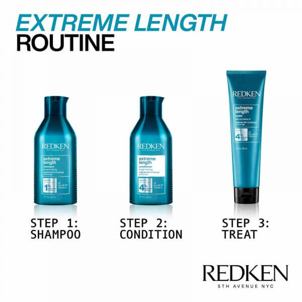 Redken Extreme Length Shampoo Condition and Treatment Steps