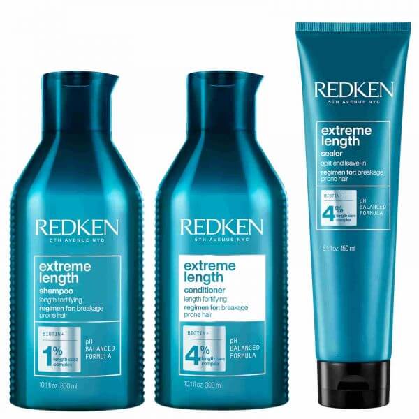 Redken Extreme Length Shampoo 300ml conditioner 300ml Sealer leave in treatment 150ml trio pack